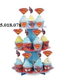 Tháp Bánh Cupcake Sinh Nhật Chủ Đề Spiderman
