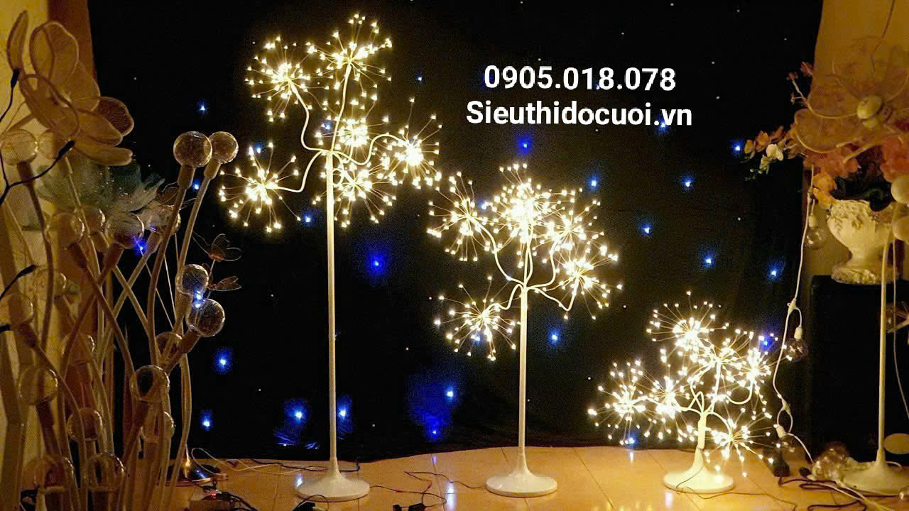 đèn dẫn lối đám cưới cây pháo hoa