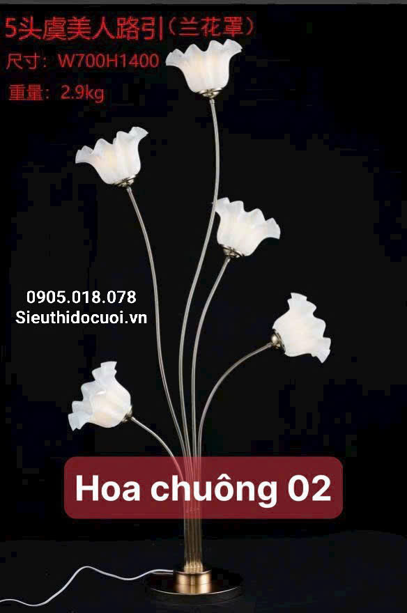 Đèn dẫn lối đám cưới hoa chuông 