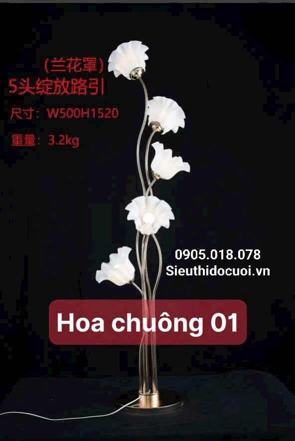 Đèn dẫn lối đám cưới hoa chuông 