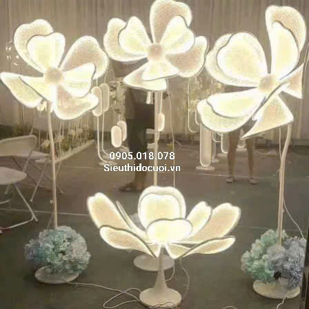 Đèn dẫn lối đám cưới hoa led đại