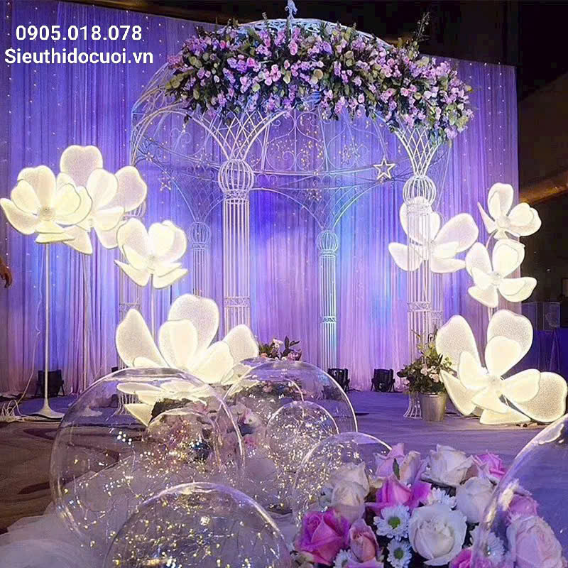 Đèn dẫn lối đám cưới hoa led đại