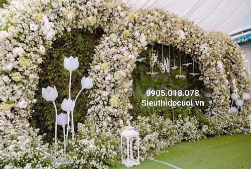 Đèn dẫn lối đám cưới hoa sen