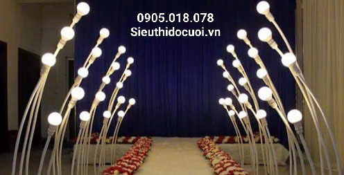 Đèn dẫn lối đám cưới 10 ngọn bóng tròn