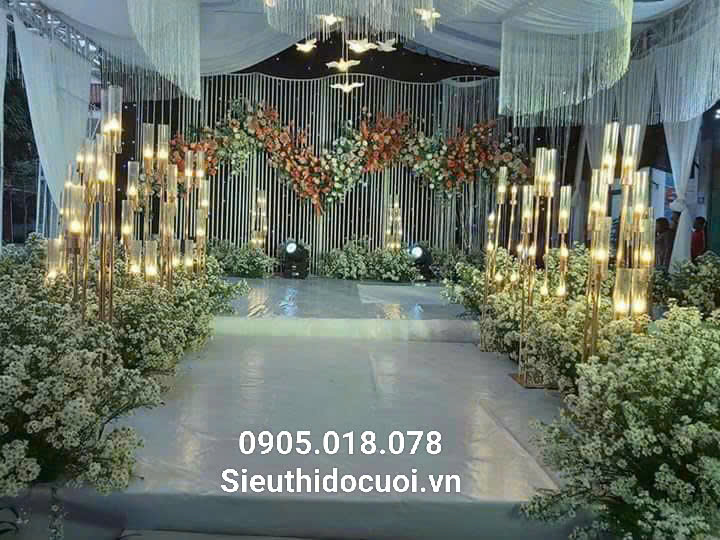 Đèn dẫn lối đám cưới chụp meka