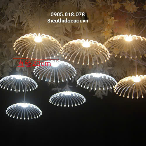 đèn trang trí đám cưới thả led bồ công anh