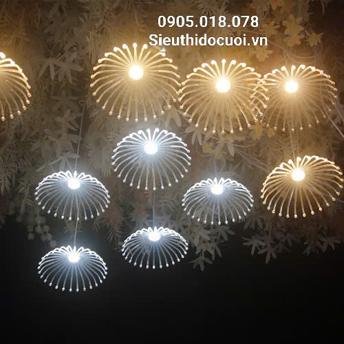 đèn trang trí đám cưới thả led bồ công anh