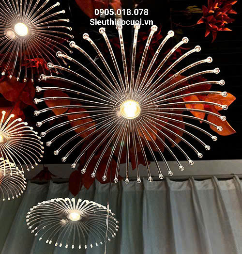đèn trang trí đám cưới thả led bồ công anh