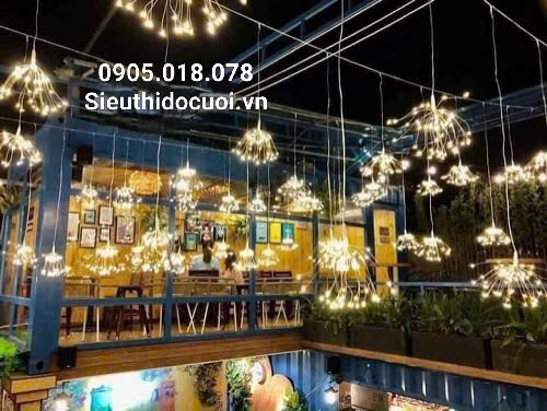 Đèn trang trí đám cưới thả led pháo hoa 