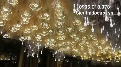 Đèn trang trí đám cưới thả led pháo hoa 
