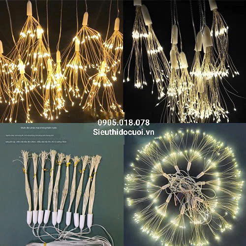 Đèn trang trí đám cưới thả led pháo hoa 