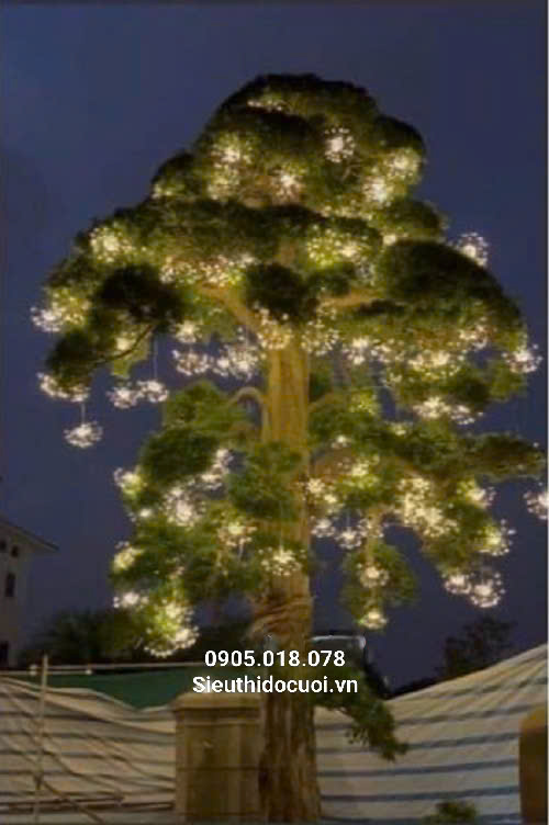 Đèn trang trí đám cưới thả led pháo hoa 