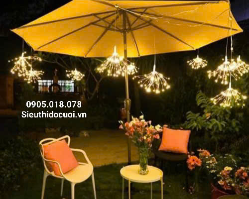 Đèn trang trí đám cưới thả led pháo hoa 