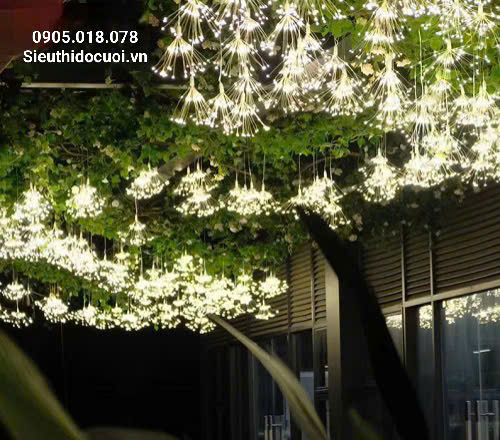 Đèn trang trí đám cưới thả led pháo hoa 