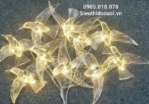 Đèn trang trí rạp cưới led chim trong suốt 