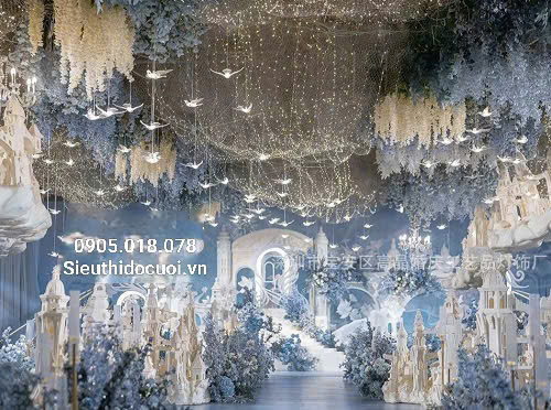 Đèn trang trí rạp cưới led chim trong suốt 