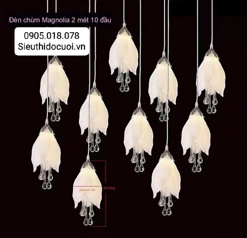 Mua đèn led đám cưới thả hoa mộc lan 