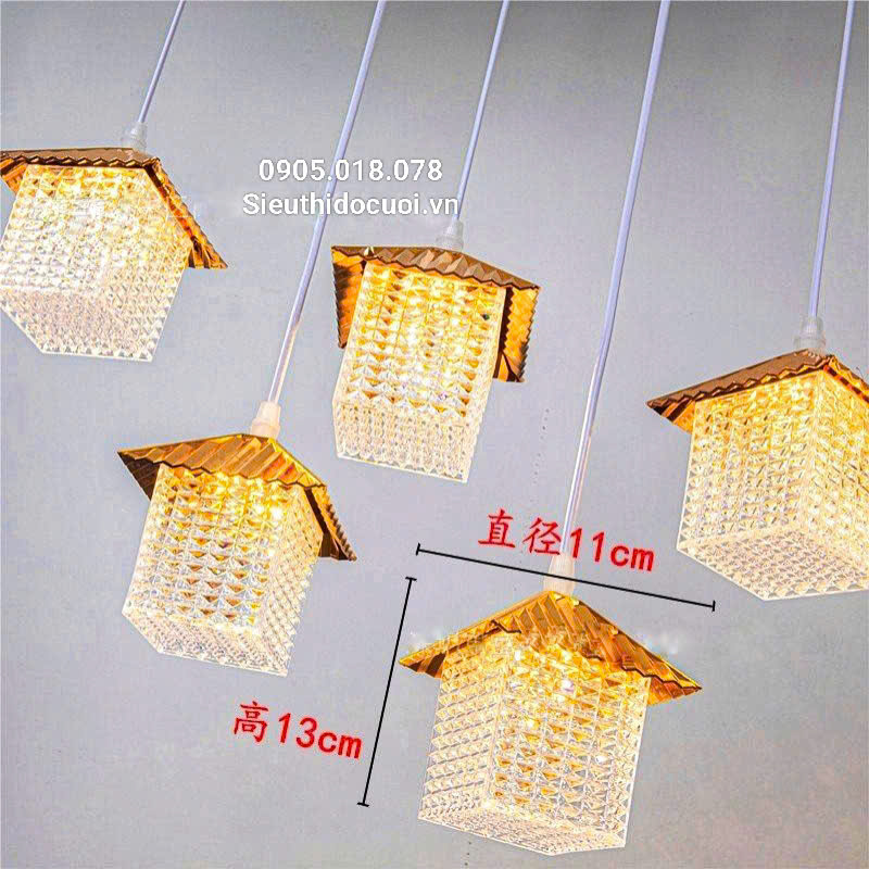 Dây đèn trang trí đám cưới thả ngôi nhà led