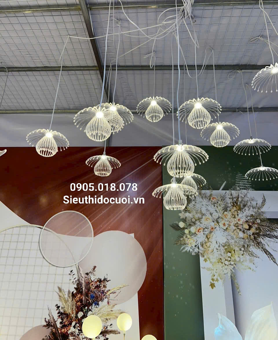 Đèn led thả sứa biển 2 tầng