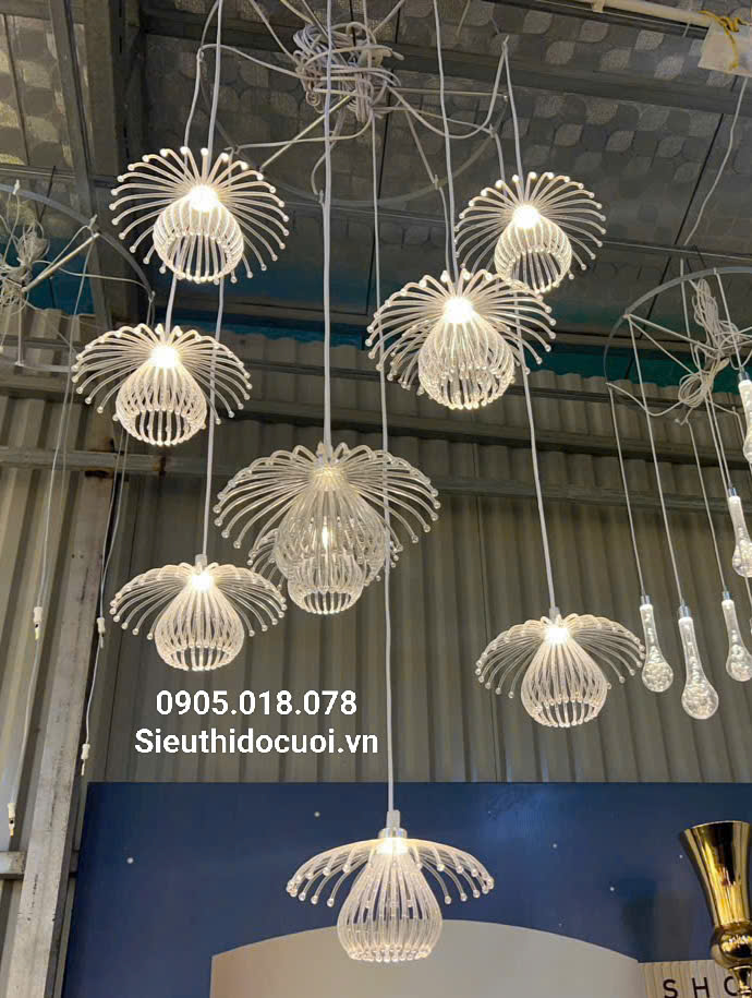 Đèn led thả sứa biển 2 tầng