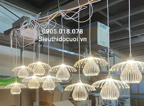 Đèn led thả sứa biển 2 tầng