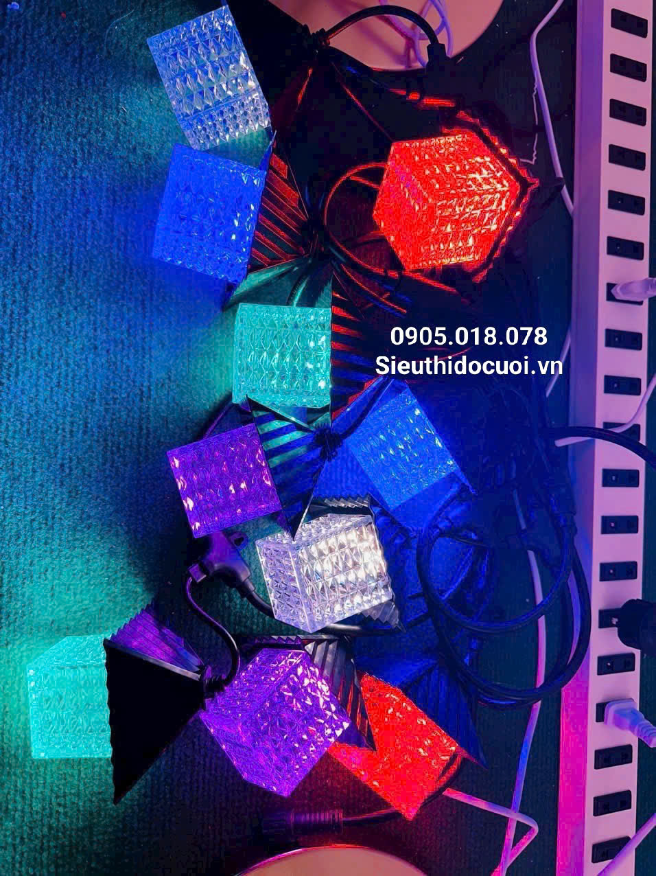 Dây đèn Led 5m, 10 bóng dèn, có đầu nối