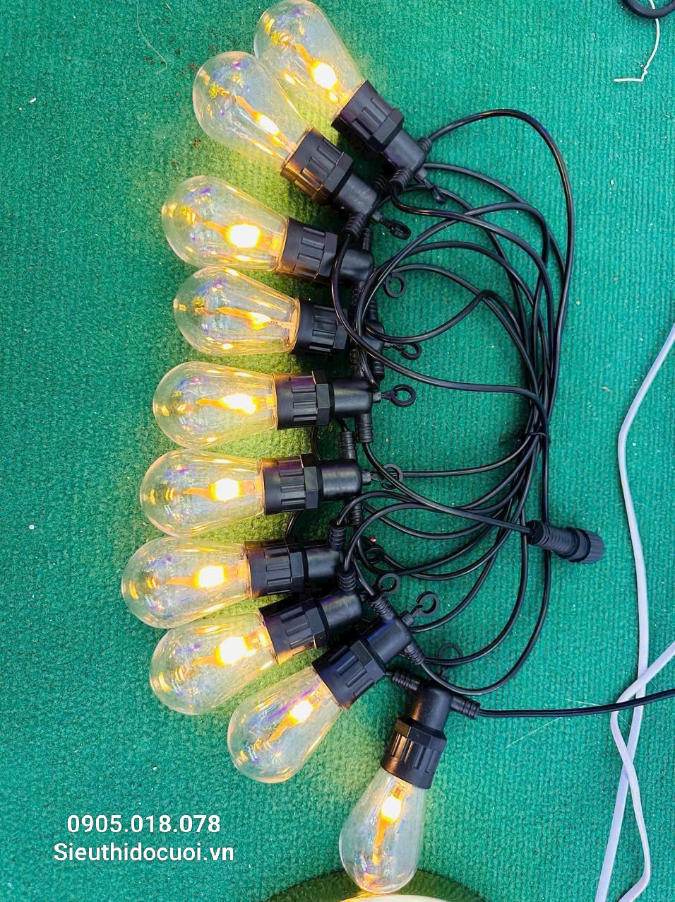 Dây đèn Led 5m, 10 bóng dèn, có đầu nối