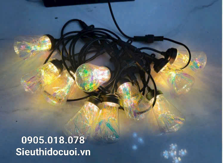 Dây đèn Led 5m, 10 bóng dèn, có đầu nối