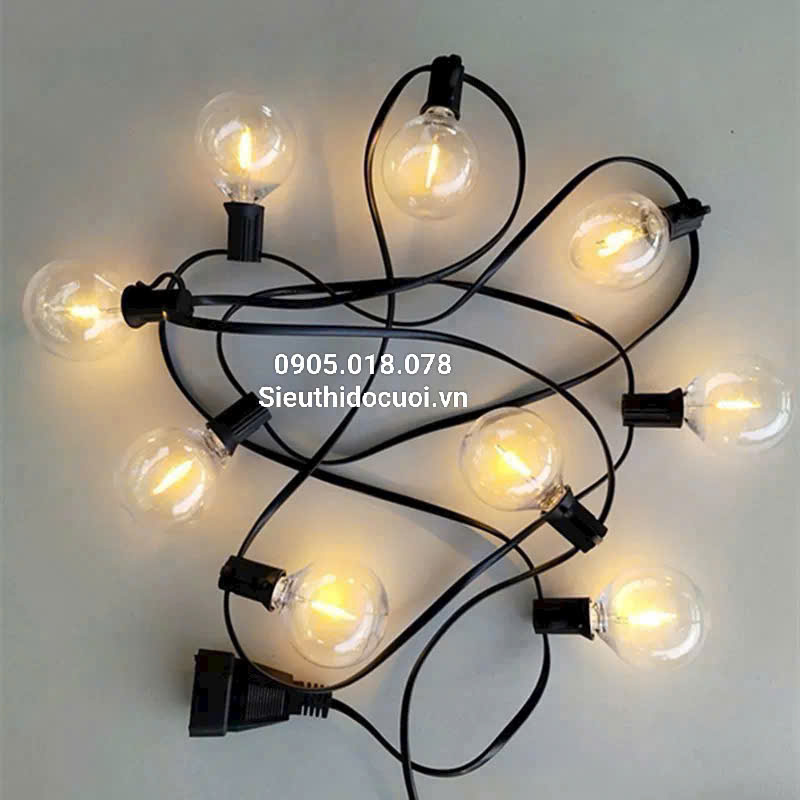 Dây đèn Led 5m, 10 bóng dèn, có đầu nối