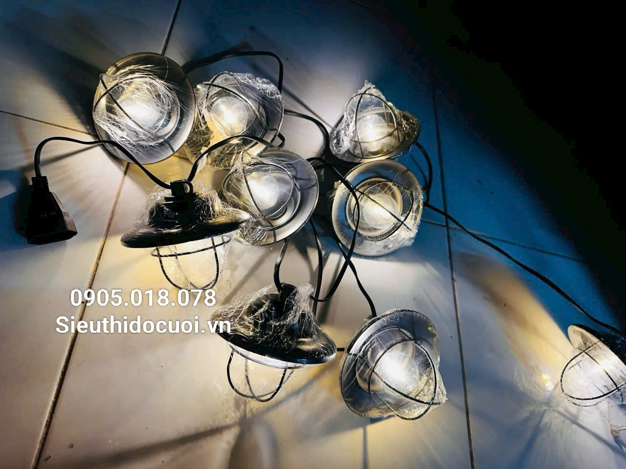 Dây đèn Led 5m, 10 bóng đèn, có đầu nối