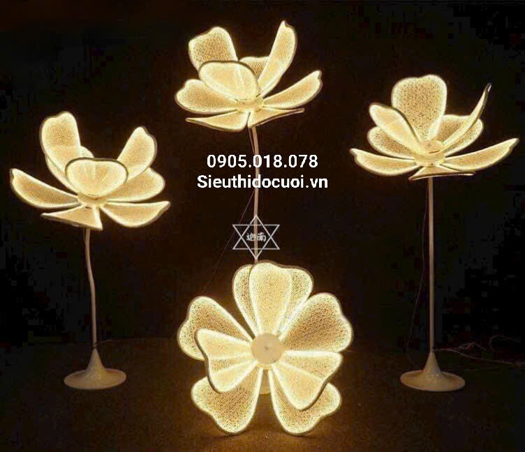 Đèn hoa lan bông lớn dẫn lối sân khấu