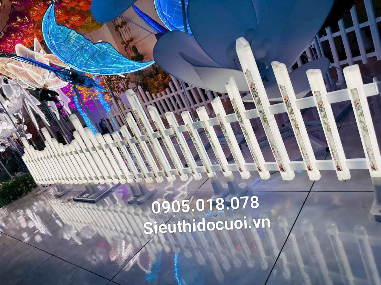 Hàng rào đèn led đám cưới