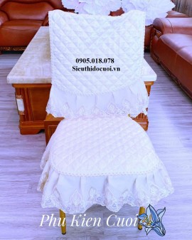 Miếng lót ghế, phủ ghế, trang trí ghế Tiffany Sty Hoàng Gia