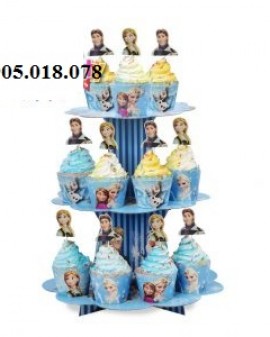 Tháp Bánh Cupcake Sinh Nhật Chủ Đề Elsa