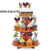 Tháp Bánh Cupcake Sinh Nhật Chủ Đề Mickey