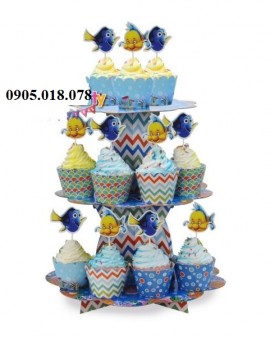 Tháp Bánh Cupcake  Sinh Nhật Chủ Đề Nemo